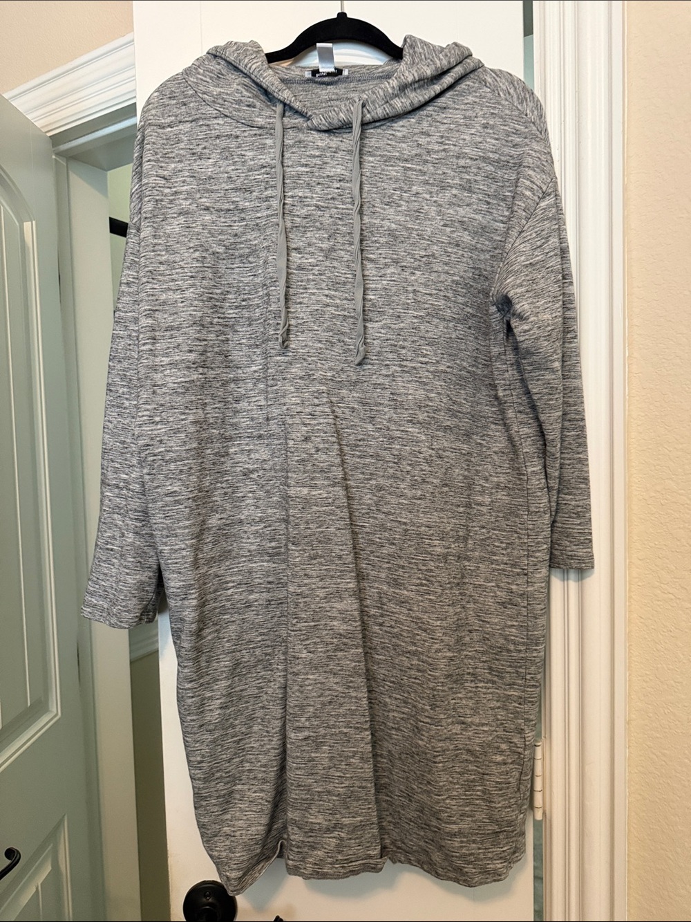 Daily Ritual Gray Hooded Tunic Sweatshirt